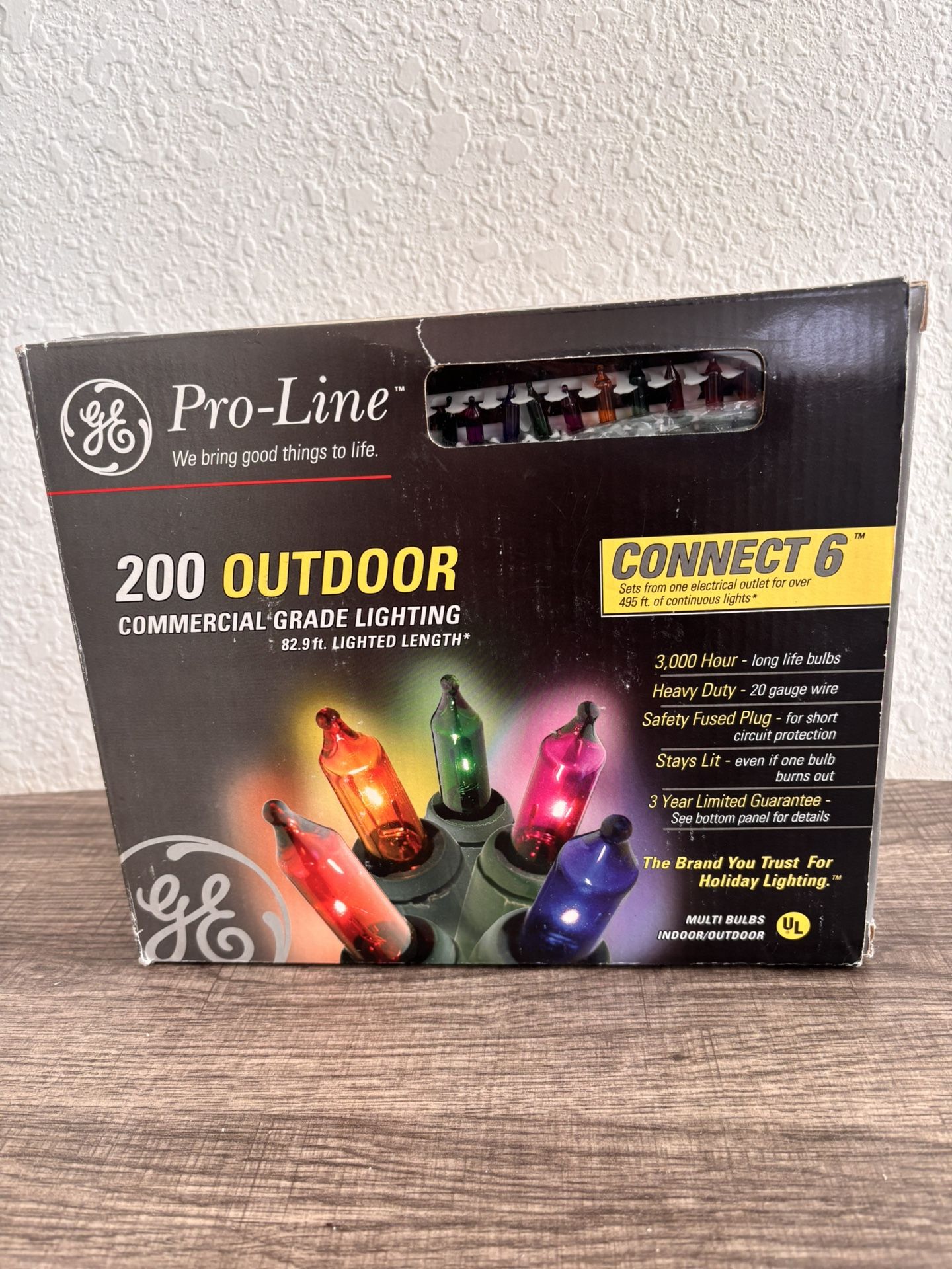 GE Pro-Line 200 Outdoor Christmas Lights – Multicolor – Commercial Grade – NEW