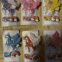 Unicorn Hair Clips $2 Each