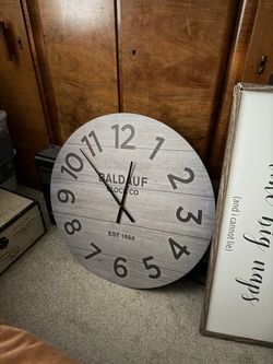 Baldauf Clock Co Large Farmhouse Wall Clock