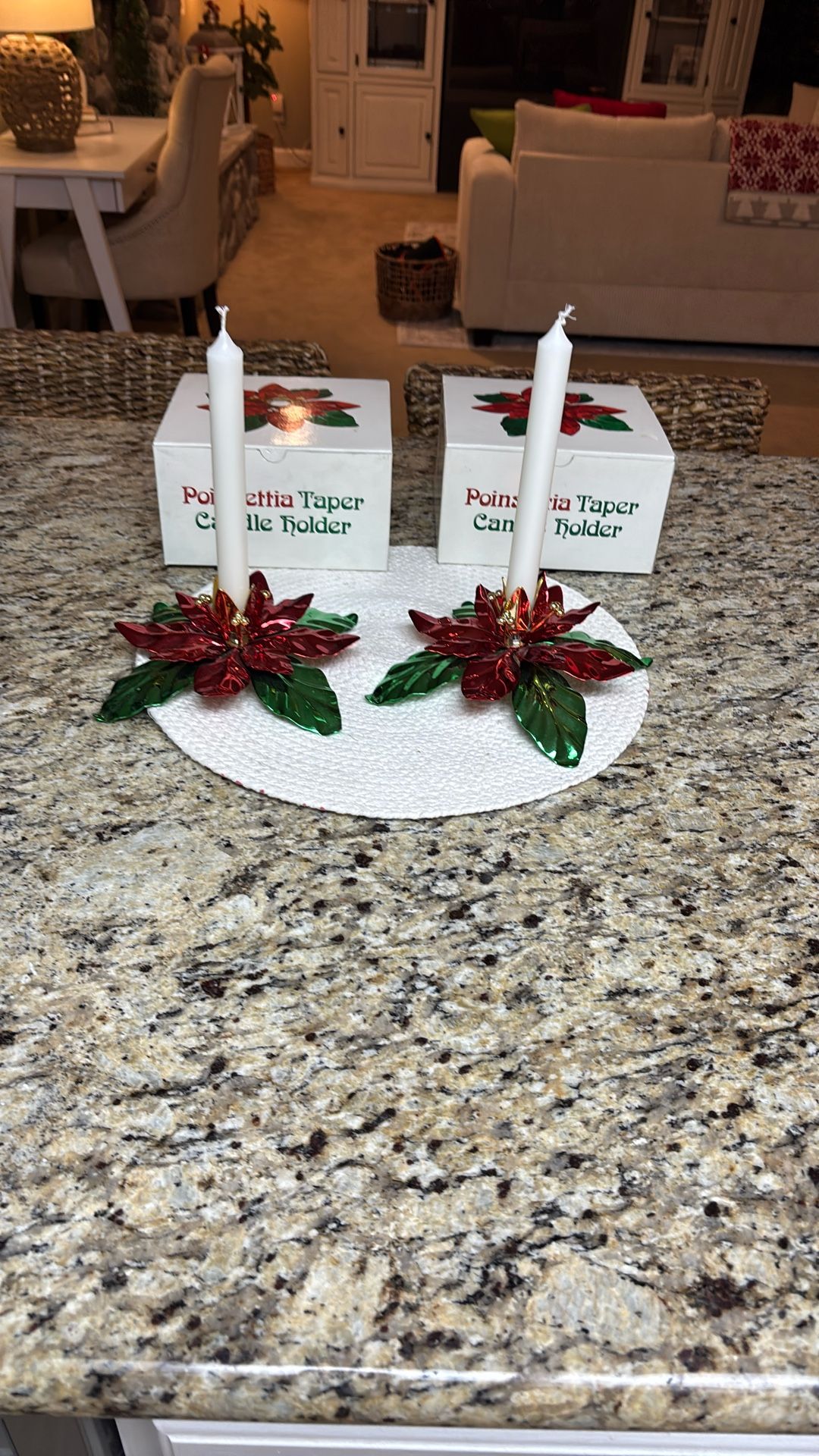 Christmas Candle Holder Set (New)