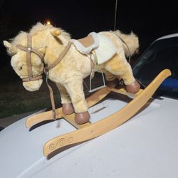 TODDLER'S PLUSH ROCKING HORSE 