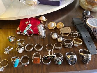 Mixed Lot of Rings and Jewelry