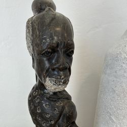Vintage Heavy Sculpture Onsem Matinya African Shona Carved Bust Handcrafted Hand Carved Africa Collectible Table Centerpiece