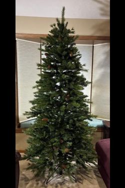 7.5ft Slim Brittany Pine Christmas Tree