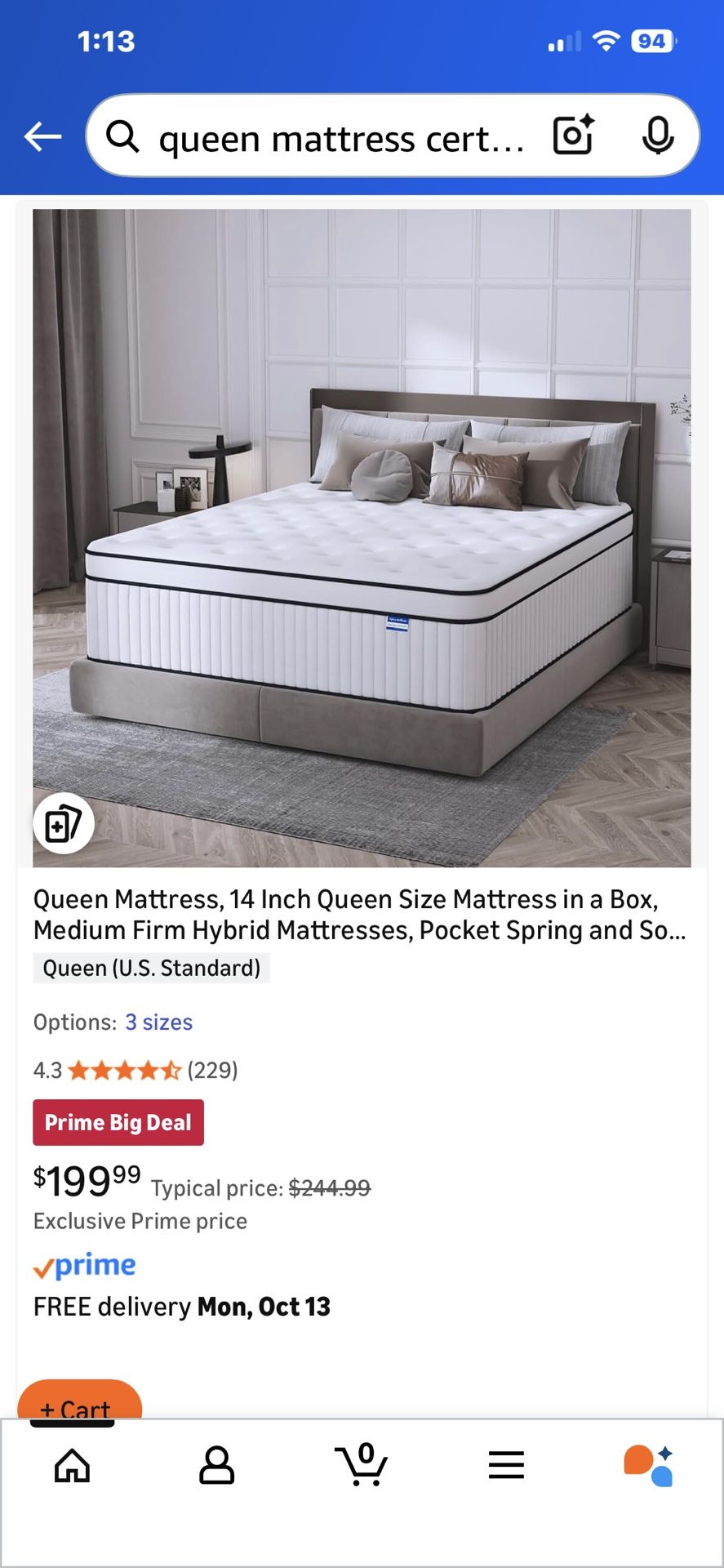 FREE Queen Size Mattress Certi Pur
