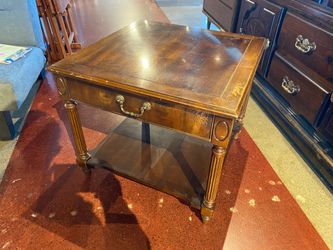 GORDON’S Vintage Square Accent Table with Drawer