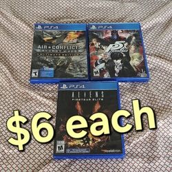 Ps4 Playstation 4 Games $6 Each 