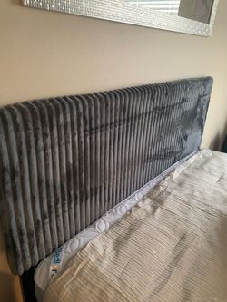 Queen size  Gray headboard