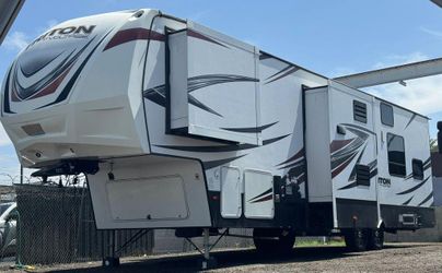 2017 Voltage ToyHauler 39' 5th Wheel Trailer RV W/ 3 Slide Outs - 11 FT GARAGE