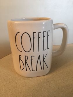 2 mugs coffee break rae dunn