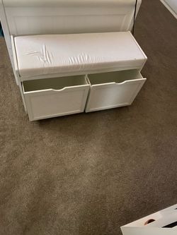 Bench with 2 Drawers&Cushion