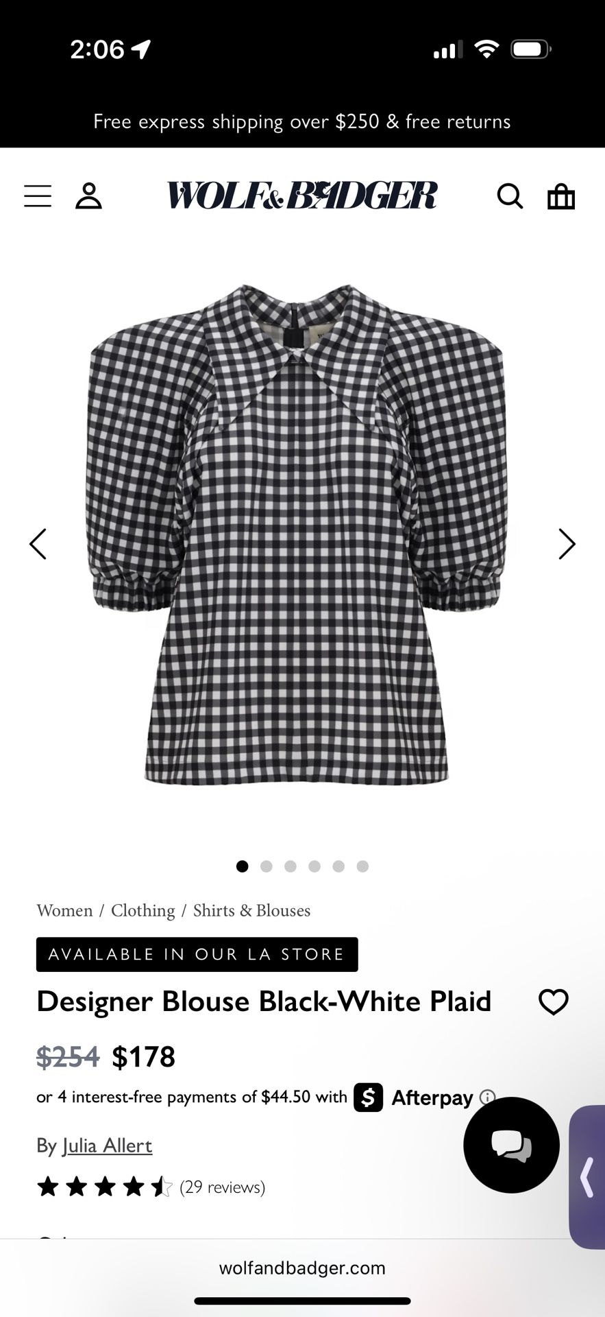XS Plaid Julia Allert Blouse