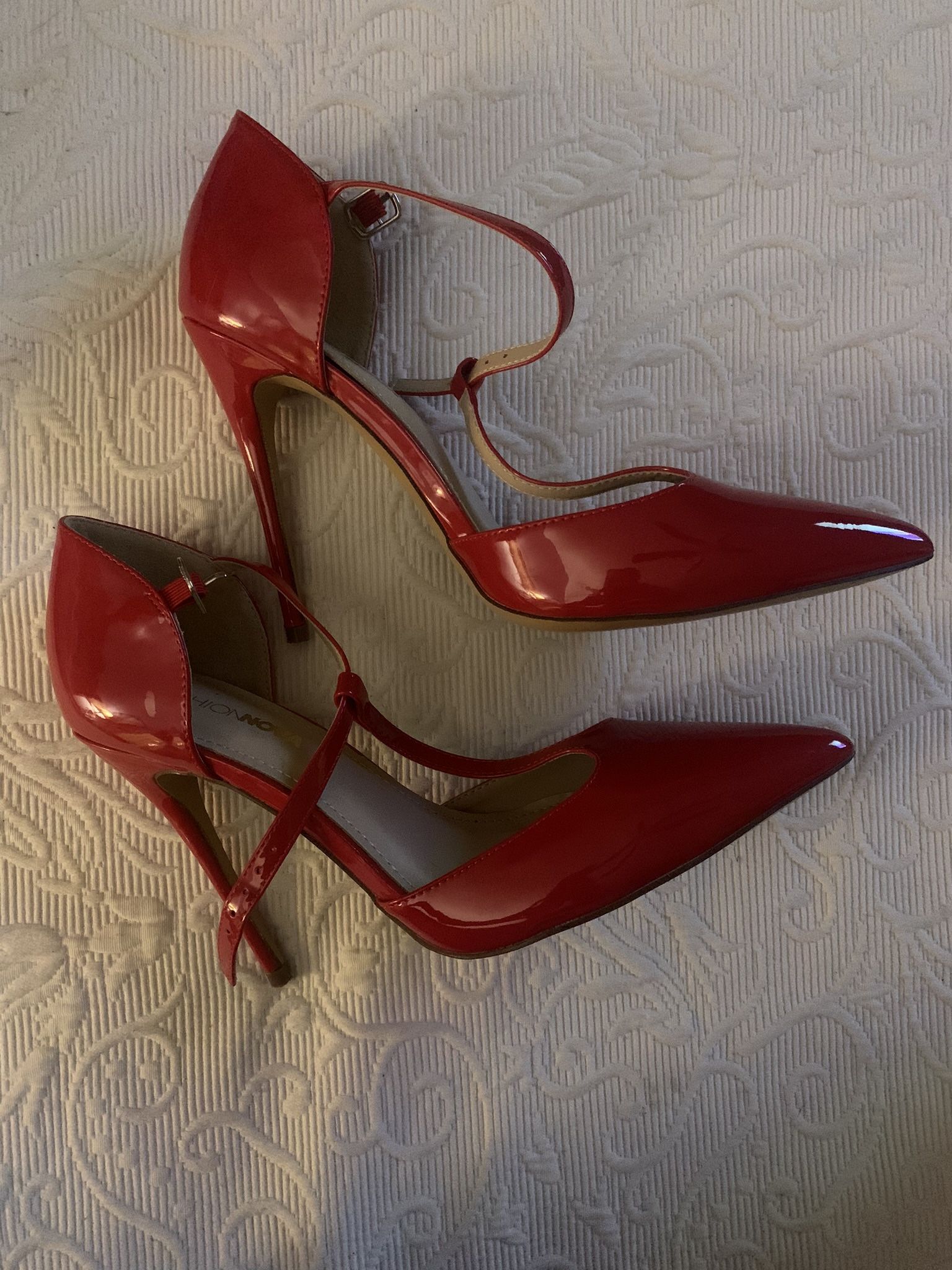 Red Patent Fashion Nova Heels