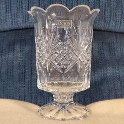 Godinger by Shannon Dublin Lead Crystal Footed Hurricane Votive Candle Holder