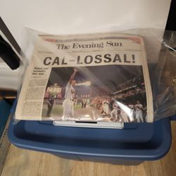 1995 The Baltimore Evening Sun Newspaper CAL-LOSSAL Cal Ripken Iron Man 