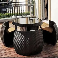 space-saving dining solution designed for compact outdoor areas like balconies or small patios.