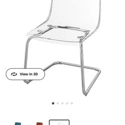 4x Clear Chairs IKEA Tobias