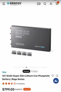 Renogy super slim battery