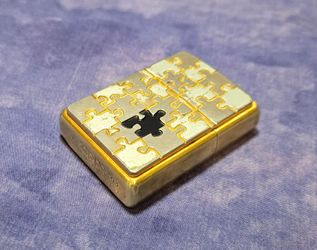 Zippo Lighter Brass Puzzle Pieces Design 2003
