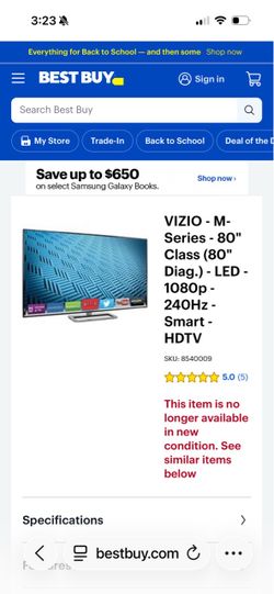 80 Inch Vizio Razor Class M Series Smart LED HDTV