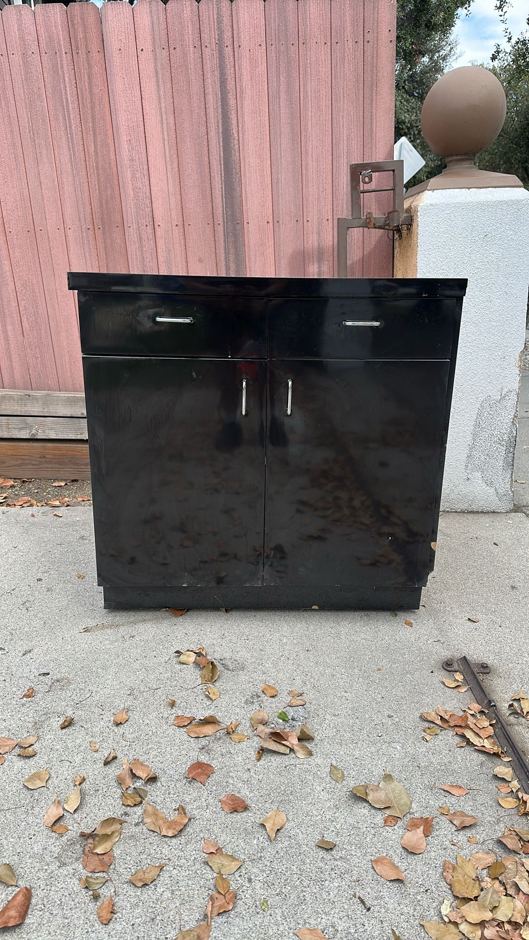 Free Vintage Glossy Cabinet With Shelf And Drawers 
