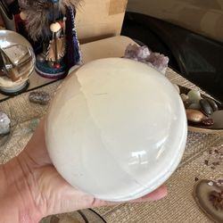 Selenite Large Crystal Ball