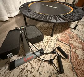 48 Inch Rebounder trampoline & Sunny stepper