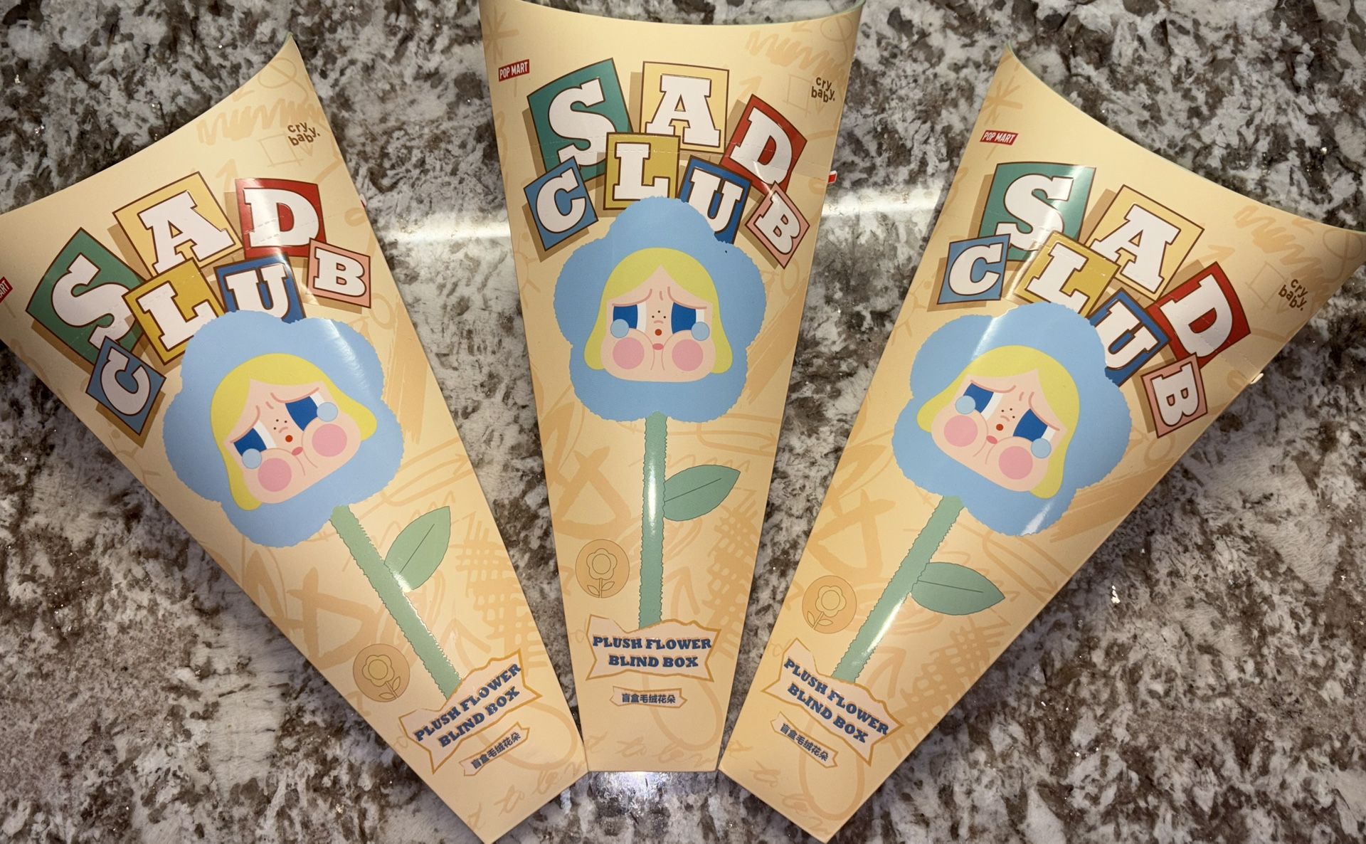 Pop Mart Cry Baby Sad Club Plush Flower UNOPENED