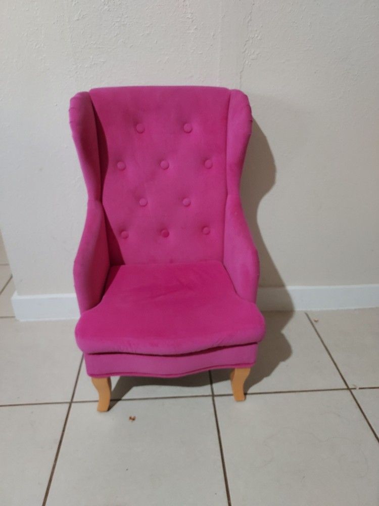pink girl chair