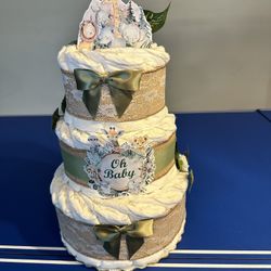 Oh Baby Green Diaper Cake