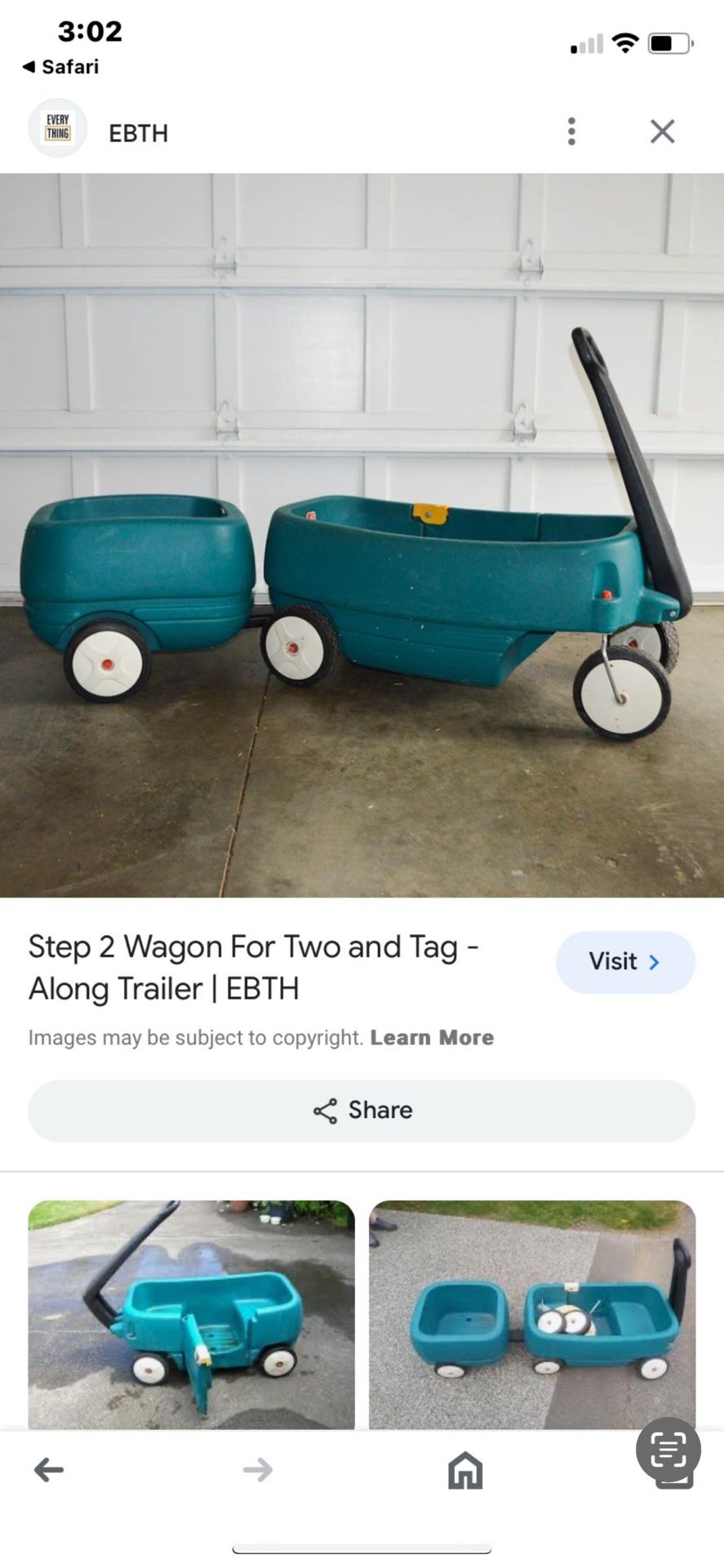 Step 2 Wagon w/tag along trailer
