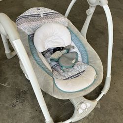 Ingenuity Convert Me 2-in-1 Portable Vibrating Baby Swing Nash, Infant, Gray (Unisex)