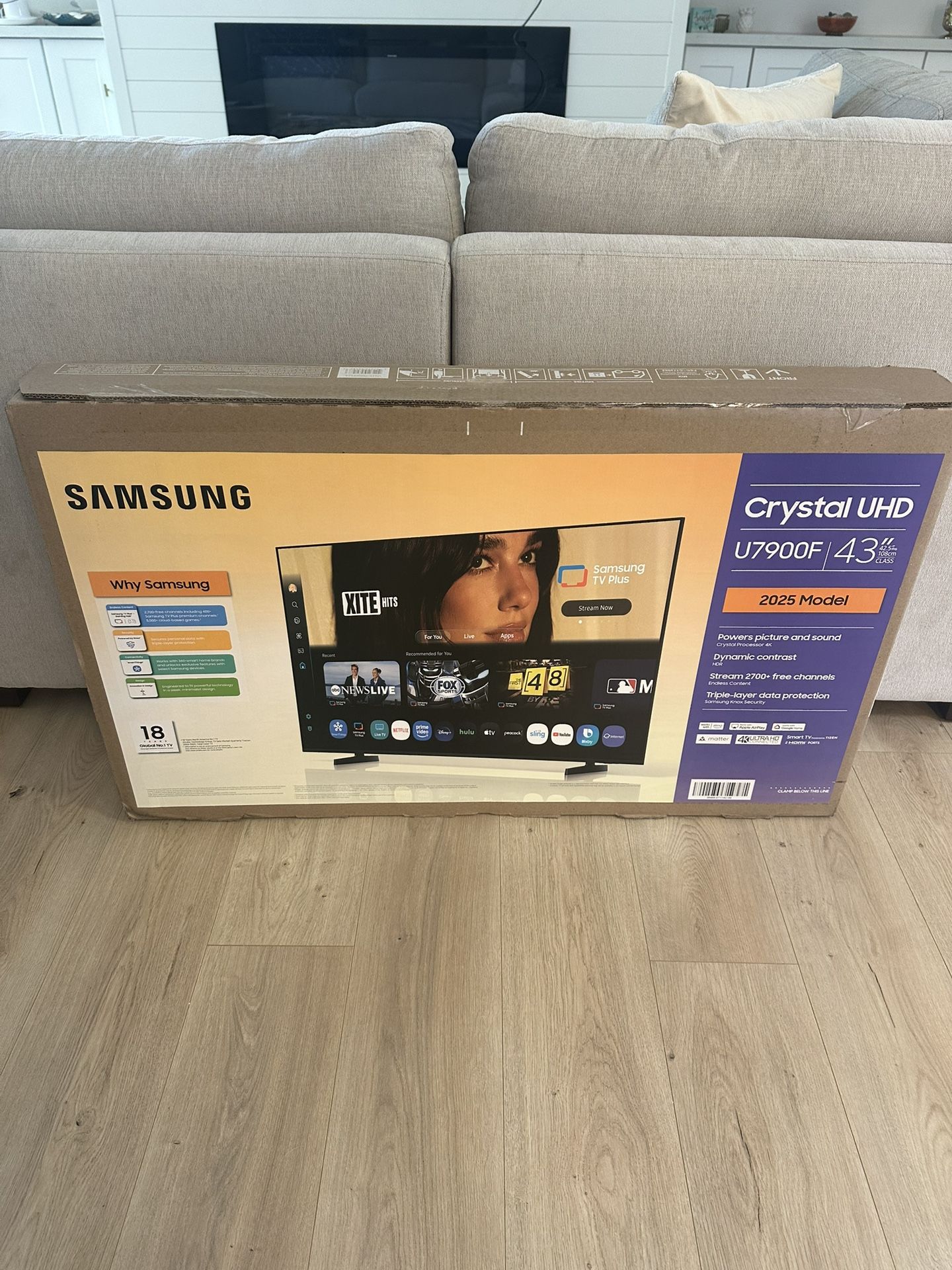 Samsung 43” Crystal UHD Smart TV