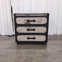 Pier 1 Imports Three-Drawer Steamer Trunk Chest