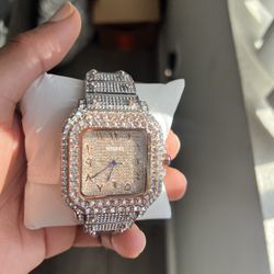 LUXURY MOISSANITE ICED OUT WATCH C@RTI
