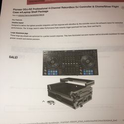 New Pioneer DDJ-RZ DJ Mixer & Flight case W/Laptop Shelf