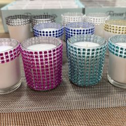 11pcs Votive Candles with Glass Holders. Unscented. Party Decor