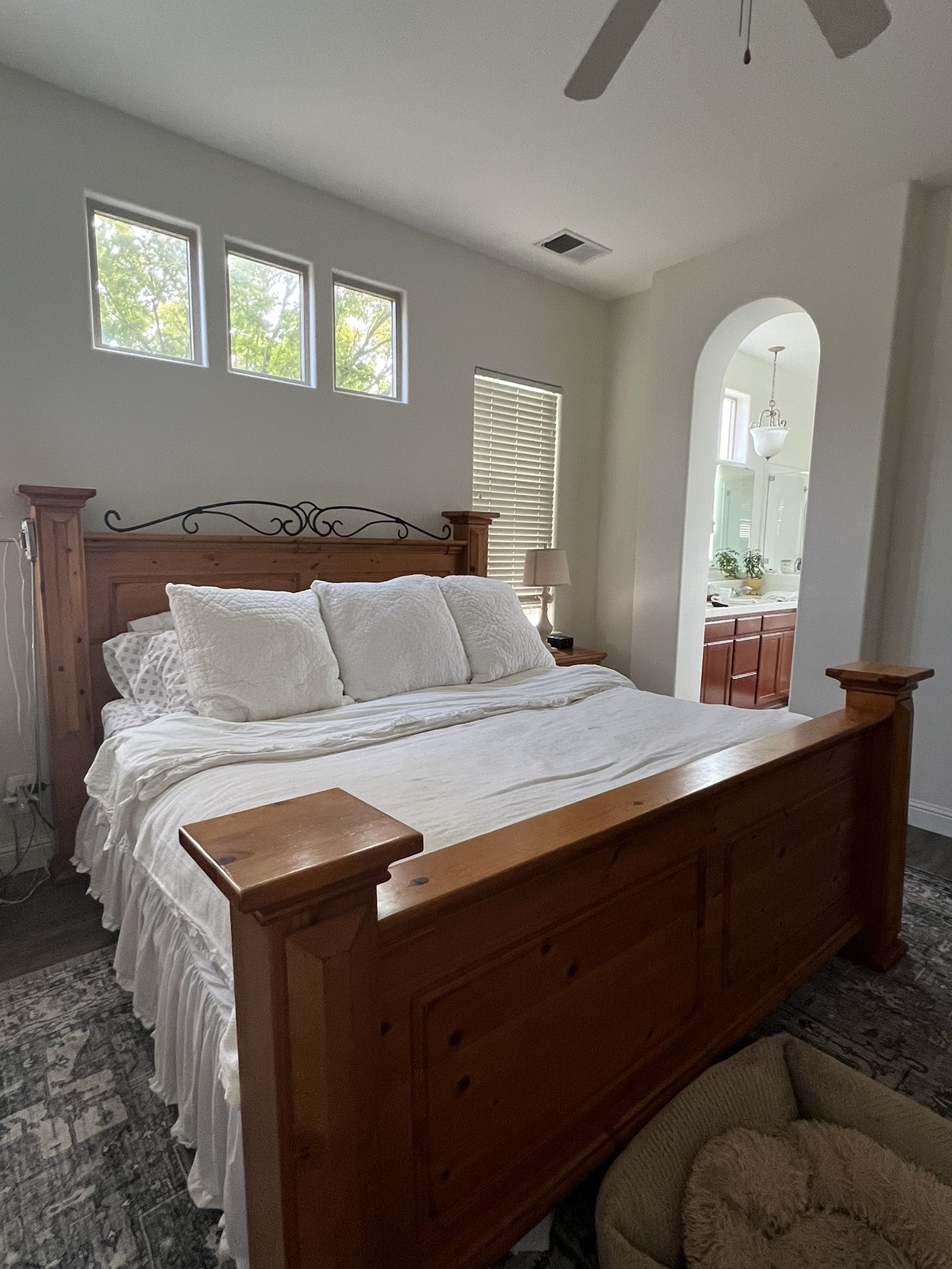 5 Piece Wrought Iron King Bedroom Set