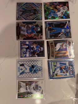 Detroit Lions NFL Trading Card Lot (9 Cards)