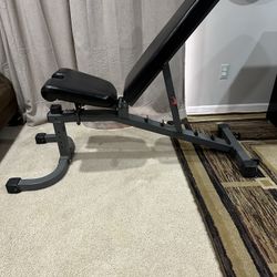 Xmark incline and decline weight bench with leg online extension