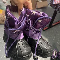 Purple Snow Boots Toddler size 9 