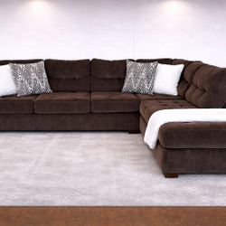 Like New Modern Dark Brown Sectional-FREE DELIVERY 🚚 