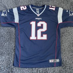Nike Tom Brady Blue NEW ENGLAND PATRIOTS | Youth NFL JERSEY XL
