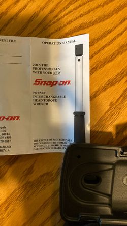 Snap On Preset Interchangeable Head Torque wrench it also has been calibrated already