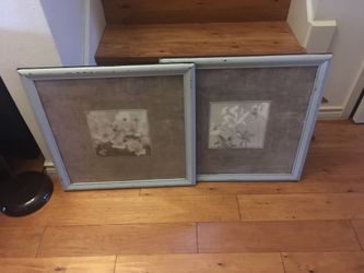 2 Pictures Frame.Dimensions are;22-1/2”X22-1/2”