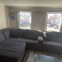 3pc Dark Grey Sectional 