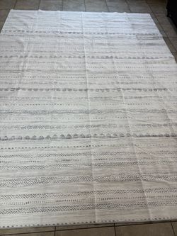 Large Ivory Boho Geometric Area Rug9x12ft