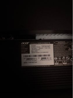 Acer 24" Gaming Monitor 144Hz 1ms - XF240H bmidpr - 1080p FreeSync / G-Sync Compatible