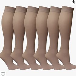 Winterlace Opaque Stretchy Nylon Knee High Trouser Socks