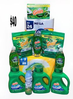 Household Products Tide And Gain Detergent Charmin Bounty Dawn Bundle